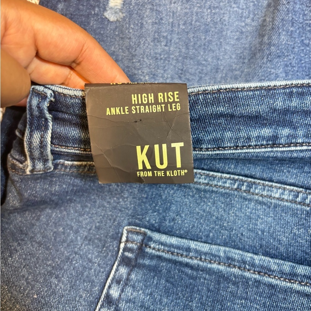 KUT from the Kloth | High Rise Ankle Straight Leg Jeans | Sz 24 - Picture 6 of 11